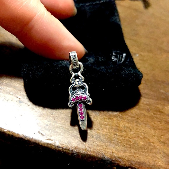 Chrome Hearts dagger earring with ruby - Picture 2 of 4